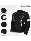 Motor Bike Jacket | For Men | Black & White | Urban Moto