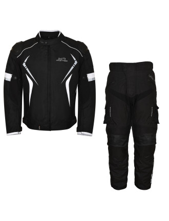 Motor Bike Jacket | For Men | Black & White | Urban Moto