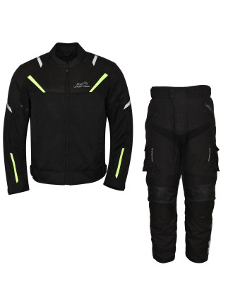 Motor Bike Jacket | For Men | Black & Green | Urban Moto